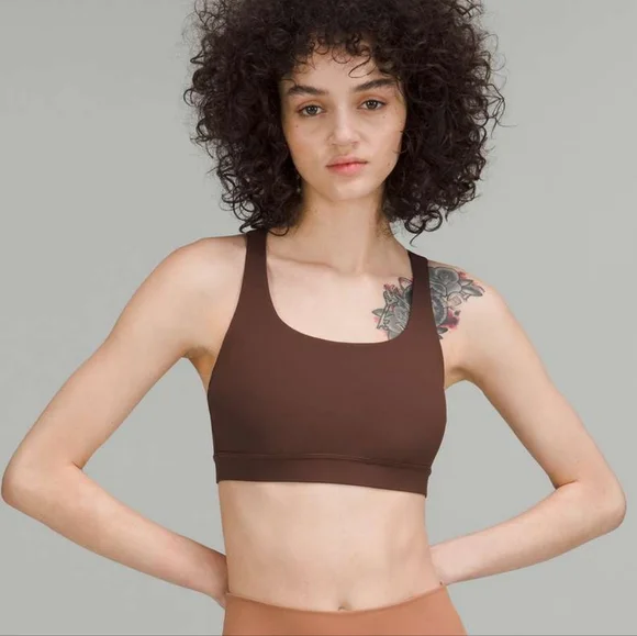 Lululemon Energy Bra - Medium Support, B–D Cups - Java - Size 6 - Picture 3 of 6